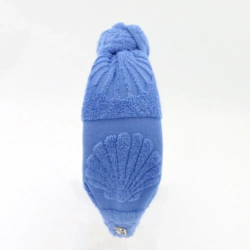 The Azure Seashell Terry Cloth Headband